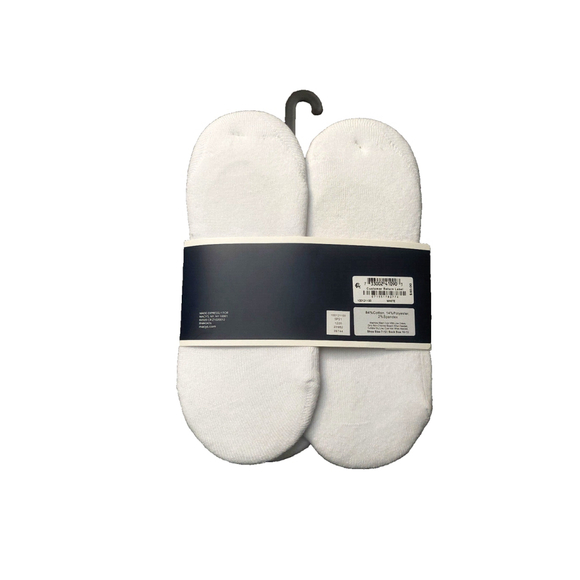 Club Room Mens Bundle of 24 Pairs White Cotton No Show Cushioned Liners Sz 10-13 - Picture 2 of 6